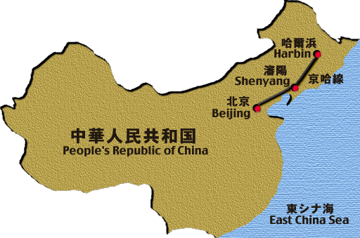 Map of% China